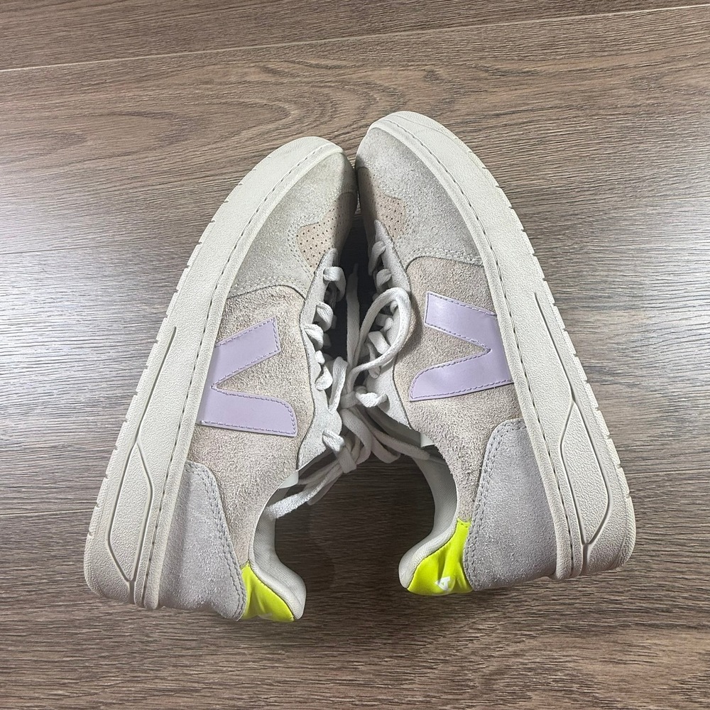 Veja V-10 Suede Multicolor Sable Sneakers Lifestyle Casual Laces Size 11 Low Top - Picture 12 of 16